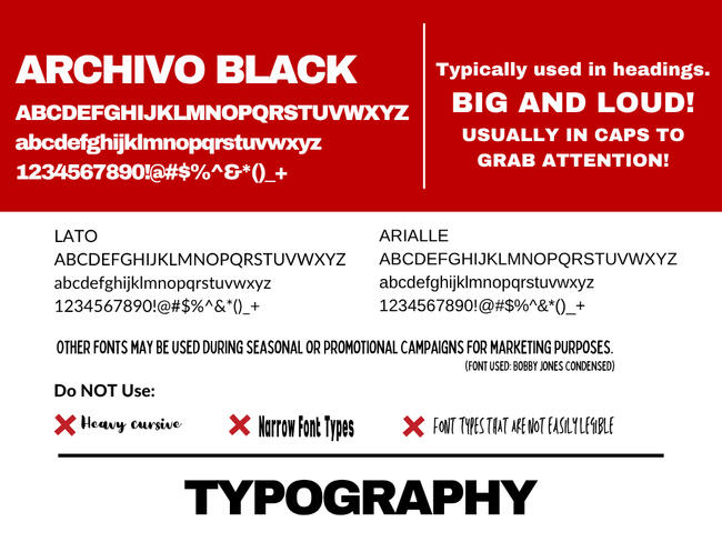 Valley Furniture - Typography Brand Guide